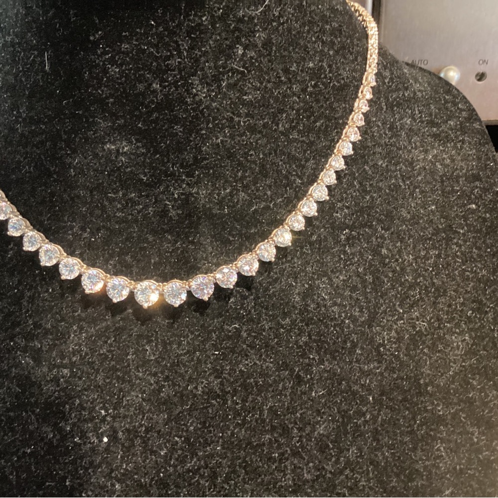 This is a cubic zirconia necklace perfect for summer weddings or anytime.